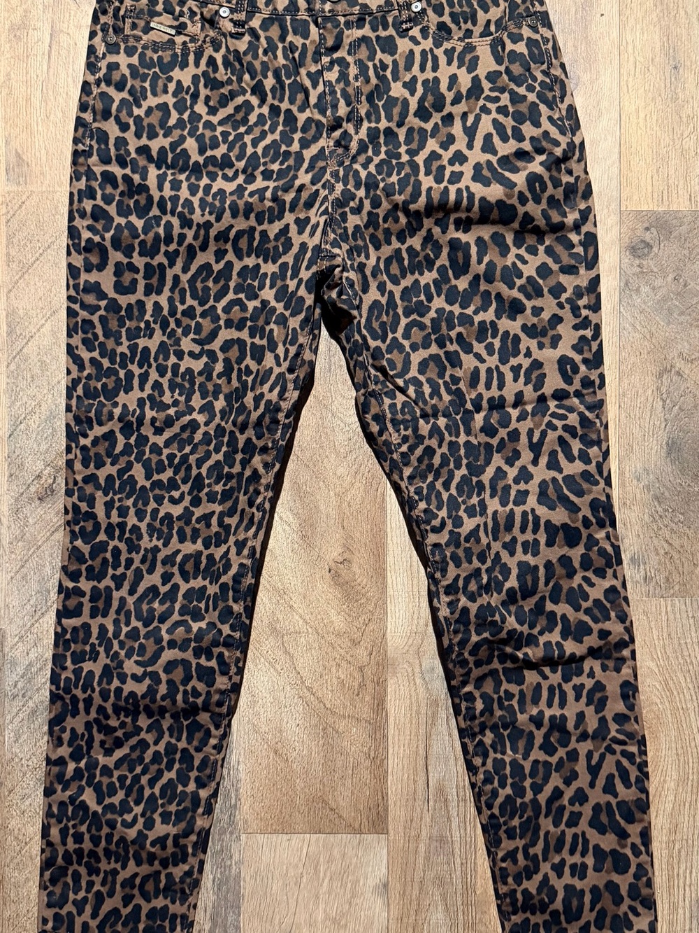 Nine West Kids Leopard-Print Brown & Black Jeans